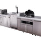 Mont Alpi Islands Mont Alpi 400 Deluxe Island with Kegerator, Kamado Grill, and Extra Storage Cabinet | 4-Burner Grill, 3 Beer Taps, Stainless Steel | MAi400D-DKEGKAMXL