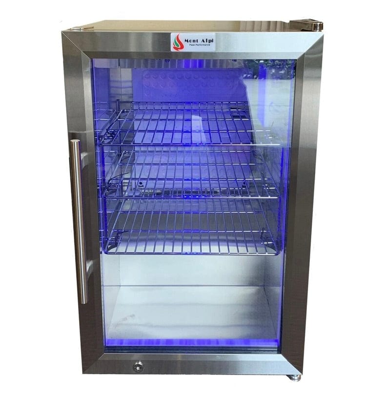 Mont Alpi Islands Mont Alpi 805 Artwood Island with Fridge Cabinet / 6-Burner Grill, Fridge, Infrared Rear Burner, Rotisserie, Stainless Steel / MA805-AW