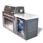 Mont Alpi Islands Mont Alpi 805 Artwood Island with Fridge Cabinet / 6-Burner Grill, Fridge, Infrared Rear Burner, Rotisserie, Stainless Steel / MA805-AW