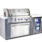 Mont Alpi Islands Mont Alpi 805 Artwood Island with Fridge Cabinet / 6-Burner Grill, Fridge, Infrared Rear Burner, Rotisserie, Stainless Steel / MA805-AW