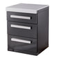 Mont Alpi Islands Mont Alpi 805 Black Stainless Steel Extra Drawer Cabinet Module | MA-DR-BSS