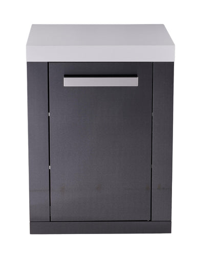 Mont Alpi Islands Mont Alpi 805 Black Stainless Steel Extra Storage Cabinet Module | MA-EXC-BSS