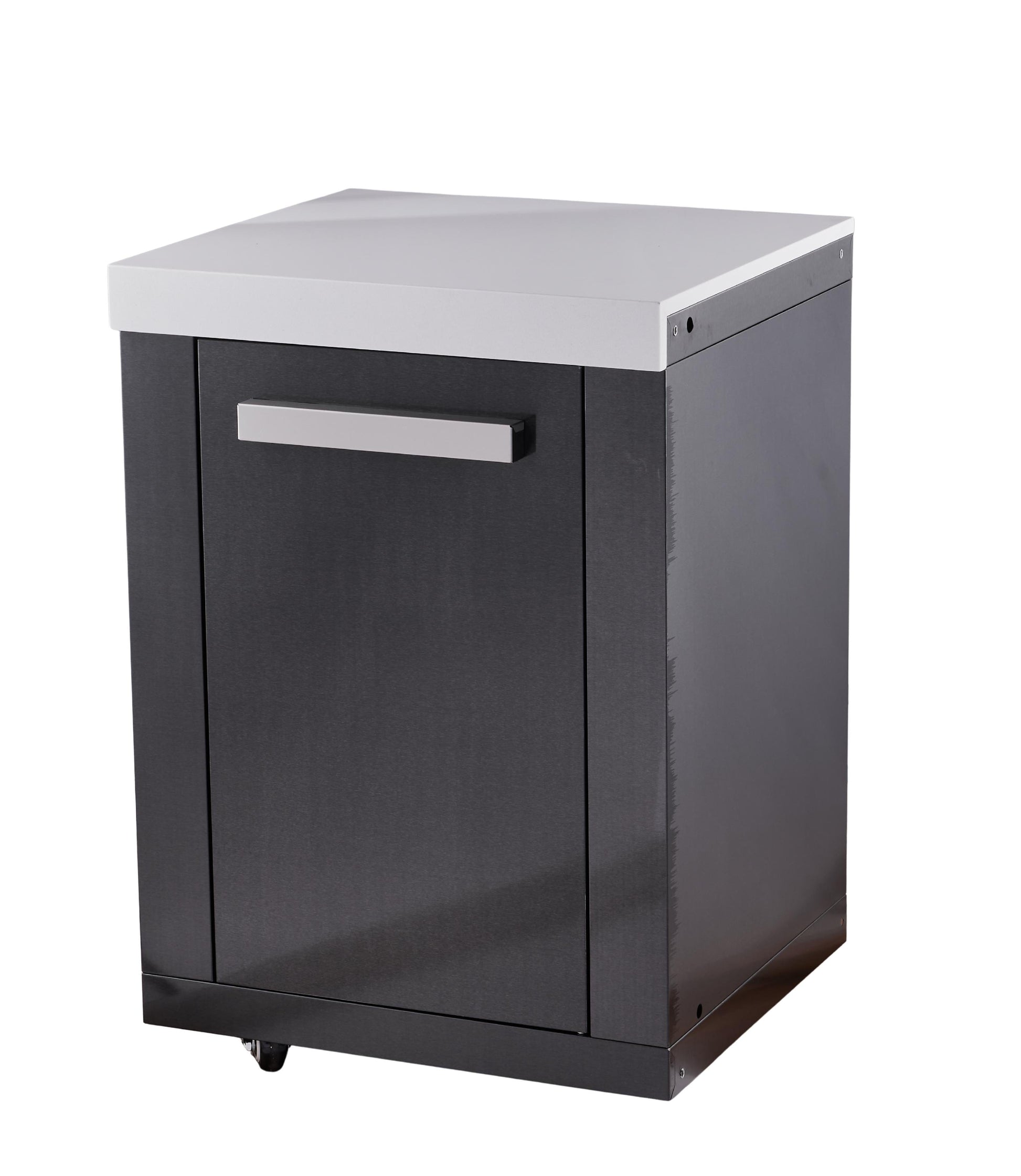 Mont Alpi Islands Mont Alpi 805 Black Stainless Steel Extra Storage Cabinet Module | MA-EXC-BSS