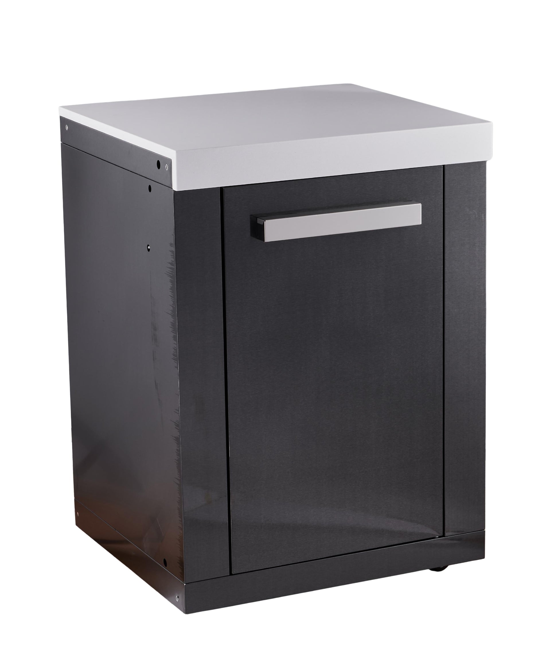 Mont Alpi Islands Mont Alpi 805 Black Stainless Steel Extra Storage Cabinet Module | MA-EXC-BSS