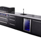 Mont Alpi Islands Mont Alpi 805 Black Stainless Steel Island with Beverage Center and Drawer Cabinet | 6-Burner Grill, 3 Drawers, Sink, Fridge | MAi805-BSSBEVDR