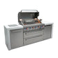 Mont Alpi Islands Mont Alpi 805 Deluxe Island / 6-Burner Grill, 2 Infrared Burners, Stainless Steel, Rotisserie Kit, Cover / MAi805-D