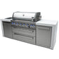 Mont Alpi Islands Mont Alpi 805 Deluxe Island / 6-Burner Grill, 2 Infrared Burners, Stainless Steel, Rotisserie Kit, Cover / MAi805-D
