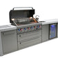 Mont Alpi Islands Mont Alpi 805 Deluxe Island with Beverage Center / 6-Burner Grill, 2 Infrared Burners, Sink, Fridge, Stainless Steel / MAi805-DBEV