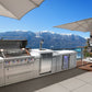 Mont Alpi Islands Mont Alpi 805 Deluxe Island with Beverage Center & Kegerator / 6-Burner Grill, 2 Infrared Burners, Sink, Fridge, 3 Beer Taps, Stainless Steel, Waterfall Sides / MAi805-DKEGBEV