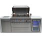 Mont Alpi Islands Mont Alpi 805 Deluxe Island with Fridge Cabinet / 6-Burner Grill, 2 Infrared Burners, Fridge, Stainless Steel  / MAi805-DFC