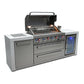 Mont Alpi Islands Mont Alpi 805 Deluxe Island with Fridge Cabinet / 6-Burner Grill, 2 Infrared Burners, Fridge, Stainless Steel  / MAi805-DFC