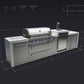 Mont Alpi Islands Mont Alpi 805 Deluxe Island with Kegerator / 6-Burner Grill, 2 Infrared Burners, 3 Beer Taps, Stainless Steel / MAi805-DKEG