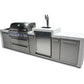 Mont Alpi Islands Mont Alpi 805 Deluxe Island with Kegerator / 6-Burner Grill, 2 Infrared Burners, 3 Beer Taps, Stainless Steel / MAi805-DKEG