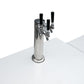 Mont Alpi Islands Mont Alpi 805 Deluxe Island with Kegerator and 90 Degree Corner / 6-Burner Grill, 2 Infrared Burners, 3 Beer Taps, Stainless Steel / MAi805-D90KEG
