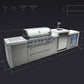 Mont Alpi Islands Mont Alpi 805 Deluxe Island with Kegerator and Fridge Cabinet / 6-Burner Grill, 2 Infrared Burners, Fridge, 3 Beer Taps, Stainless Steel / MAi805-DKEGFC