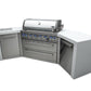 Mont Alpi Islands Mont Alpi 805 Deluxe Island with Two 45 Degree Corners/ 6-Burner Grill, 2 Infrared Burners, Stainless Steel / MAi805-D45