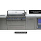 Mont Alpi Islands Mont Alpi 805 XL Deluxe Island with Fridge Cabinet / 6-Burner Grill, 2 Infrared Burners, Fridge, Storage Cabinet, Stainless Steel  / MAi805-DFCXL