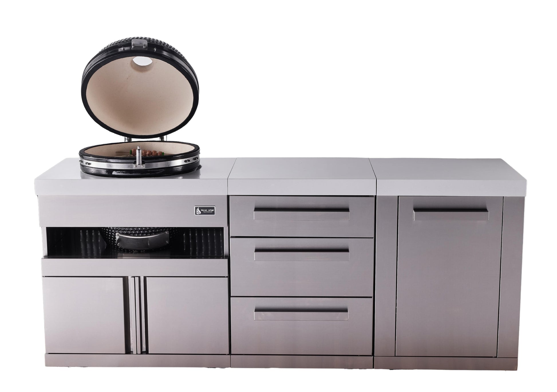 Mont Alpi Islands Mont Alpi Kamado Grill with Drawer Cabinet and Storage Cabinet | MA-KAMDRXL