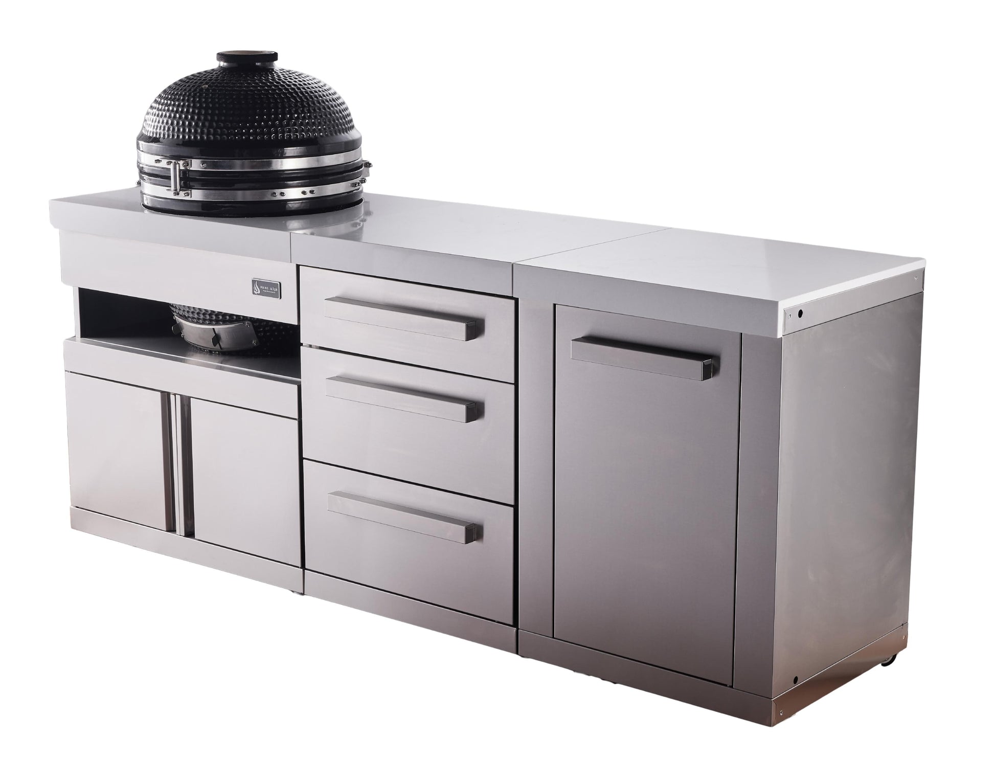 Mont Alpi Islands Mont Alpi Kamado Grill with Drawer Cabinet and Storage Cabinet | MA-KAMDRXL