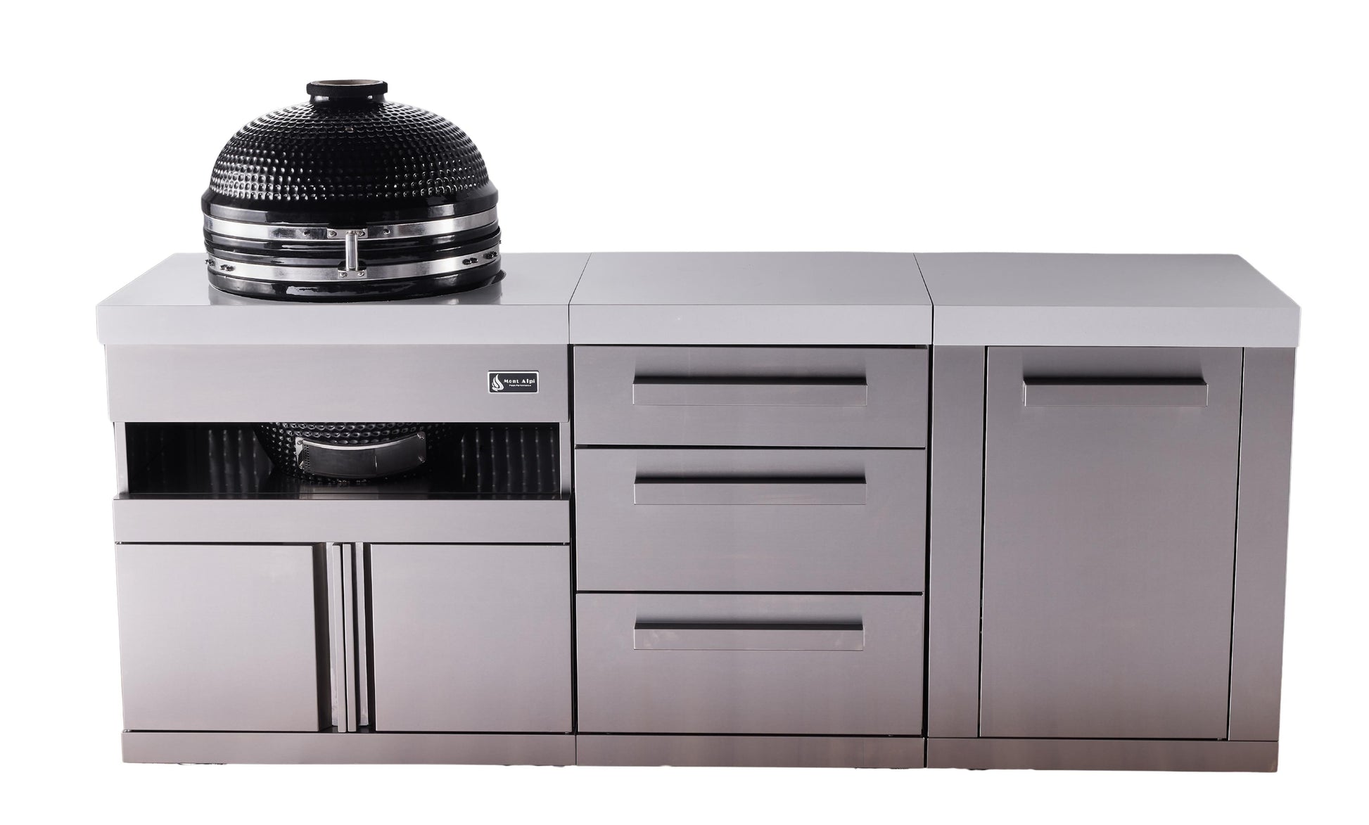 Mont Alpi Islands Mont Alpi Kamado Grill with Drawer Cabinet and Storage Cabinet | MA-KAMDRXL