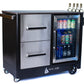 Mont Alpi Outdoor Furniture Mont Alpi Large Outdoor Prep Center + Bar Cart / Fridge, Stainless Steel / MAPCL
