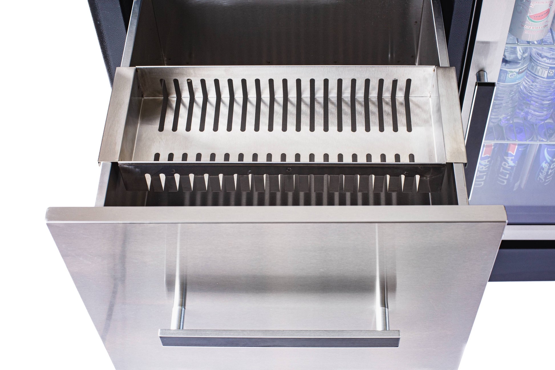 Mont Alpi Outdoor Furniture Mont Alpi Large Outdoor Prep Center + Bar Cart / Fridge, Stainless Steel / MAPCL