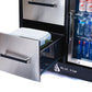 Mont Alpi Outdoor Furniture Mont Alpi Large Outdoor Prep Center + Bar Cart / Fridge, Stainless Steel / MAPCL