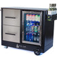 Mont Alpi Outdoor Furniture Mont Alpi Large Outdoor Prep Center + Bar Cart / Fridge, Stainless Steel / MAPCL