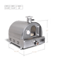 Mont Alpi Pizza Ovens Mont Alpi Portable Tabletop Pizza Oven / Stainless Steel, Bake, Roast / Outdoor Kitchen, RV, Camping / MAPZ