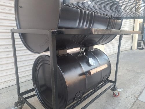 Moss Grills Grills Moss Vertical Single Barrel Smoker - with Lower Firebox / #108