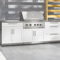 NewAge Products Classic Series Grill Island - 5PC Modular Outdoor Kitchen with Platinum Grill, Bar Cabinet, and Sink Cabinet | C-BASI