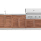 NewAge Products Classic Series Grill Island - 5PC Modular Outdoor Kitchen with Platinum Grill, Bar Cabinet, and Sink Cabinet | C-BASI