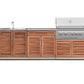 NewAge Products Classic Series Grill Island - 5PC Modular Outdoor Kitchen with Platinum Grill, Bar Cabinet, and Sink Cabinet | C-BASI