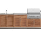 NewAge Products Classic Series Grill Island - 5PC Modular Outdoor Kitchen with Platinum Grill, Bar Cabinet, and Sink Cabinet | C-BASI
