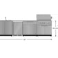 NewAge Products Classic Series Grill Island - 6PC Modular Outdoor Kitchen with Platinum Grill, Bar Cabinet, Sink Cabinet, and Fridge Cabinet | C-BASIFR