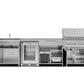 NewAge Products Classic Series Grill Island - 6PC Modular Outdoor Kitchen with Platinum Grill, Bar Cabinet, Sink Cabinet, and Fridge Cabinet | C-BASIFR