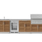 NewAge Products Classic Series Grill Island - 6PC Modular Outdoor Kitchen with Platinum Grill, Bar Cabinet, Sink Cabinet, and Fridge Cabinet | C-BASIFR