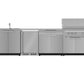 NewAge Products Classic Series Grill Island - 6PC Modular Outdoor Kitchen with Platinum Grill, Bar Cabinet, Sink Cabinet, and Fridge Cabinet | C-BASIFR