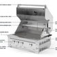 Stainless steel BBQ grill with burners and matching cabinets, ideal for modular outdoor kitchens and premium finishes.