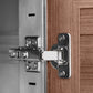 NewAge stainless hinge on wood, ideal for premium outdoor kitchens with durable finish and sleek design.
