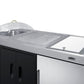 Summit Accessories Summit 58" Wide Portable Outdoor Kitchenette / Factory-Installed Lock, Sink and Faucet, Slide-Out Waste Bins, Removable Cutlery Bin, Removable Cutting Board Surface, Right Hinge / CARTOS54LG