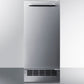 Summit Refrigeration + Cooling Summit 15” Built-In Drain-Free Outdoor Icemaker / 25 lbs. Capacity, ADA Compliant, Adjustable Height, Stainless Steel Exterior, Manual Defrost, Reversible Door / BIM27OSADA
