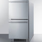 Summit Refrigeration + Cooling Summit 15" Wide 2-Drawer All-Refrigerator / 2.76 cu.ft. Capacity, ADA Compliant, Panel-Ready Drawer Fronts, Stainless Steel Construction, Adjustable Height, Professional Handles / ADRD15PNR