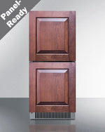 Summit Refrigeration + Cooling Summit 15" Wide 2-Drawer All-Refrigerator / 2.76 cu.ft. Capacity, ADA Compliant, Panel-Ready Drawer Fronts, Stainless Steel Construction, Adjustable Height, Professional Handles / ADRD15PNR