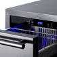 Summit Refrigeration + Cooling Summit 18" Wide 2-Drawer All-Refrigerator / 3.4 cu.ft. Capacity, ADA Compliant, Built-In Capable, Panel-Ready Drawer Fronts, Stainless Steel Construction, Professional Handles, Frost-Free / ADRD18