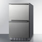 Summit Refrigeration + Cooling Summit 18" Wide 2-Drawer All-Refrigerator / 3.4 cu.ft. Capacity, ADA Compliant, Built-In Capable, Panel-Ready Drawer Fronts, Stainless Steel Construction, Professional Handles, Frost-Free / ADRD18
