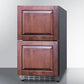 Summit Refrigeration + Cooling Summit 18" Wide 2-Drawer All-Refrigerator / 3.4 cu.ft. Capacity, ADA Compliant, Panel-Ready Drawer Fronts, Stainless Steel Construction, Professional Handles, Frost-Free / ADRD18PNR