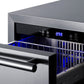 Summit Refrigeration + Cooling Summit 18" Wide 2-Drawer All-Refrigerator / 3.4 cu.ft. Capacity, Built-In Capable, Stainless Steel Construction, Panel-Ready Drawer Fronts, Professional Handles, Frost-Free, Interior Lighting / ADRD18H34