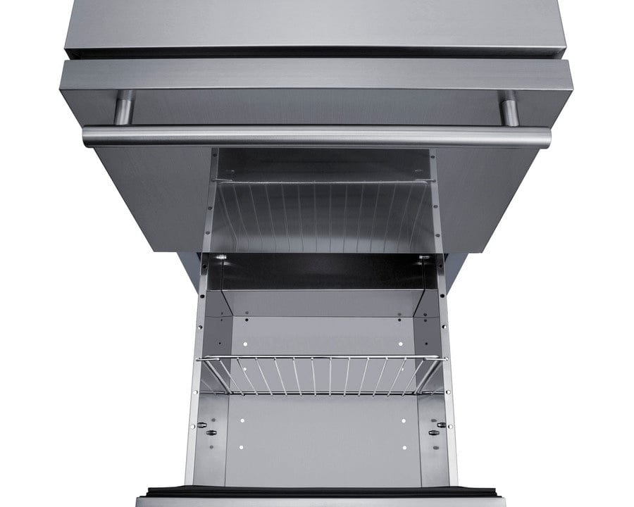Summit Refrigeration + Cooling Summit 18&quot; Wide Outdoor 2-Drawer All-Refrigerator / 3.4 cu.ft. Capacity, ADA Compliant, Panel-Ready Drawer Fronts, Professional Handles, Frost-Free / ADRD18OS