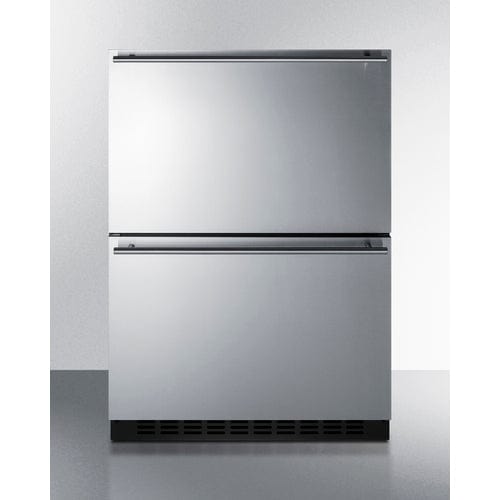 Summit Refrigeration + Cooling Summit 24" Wide 2-Drawer All-Freezer / 3.71 cu.ft. Capacity, ADA Compliant, Stainless Steel Drawers, Panel-Ready Drawer Fronts, Professional Handles, Frost-Free Operation, Digital Thermostat / ADFD243